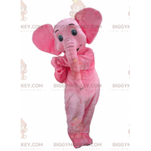 Cute and Colorful Pink Elephant BIGGYMONKEY™ Mascot Costume –