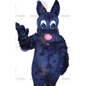 BIGGYMONKEY™ Costume da mascotte Cagnolino nero con museruola