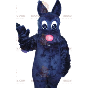 Traje de mascote BIGGYMONKEY™ cachorrinho preto com focinho