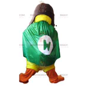 Big Yellow Chick BIGGYMONKEY™ Mascot Costume In Aviator Outfit