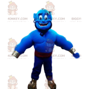 Costume de mascotte BIGGYMONKEY™ du Génie bleu dans Aladin.