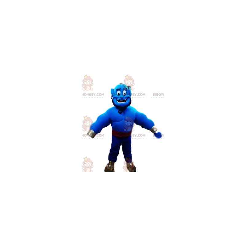 Blue Genie BIGGYMONKEY™ mascot costume from Aladdin. Genie