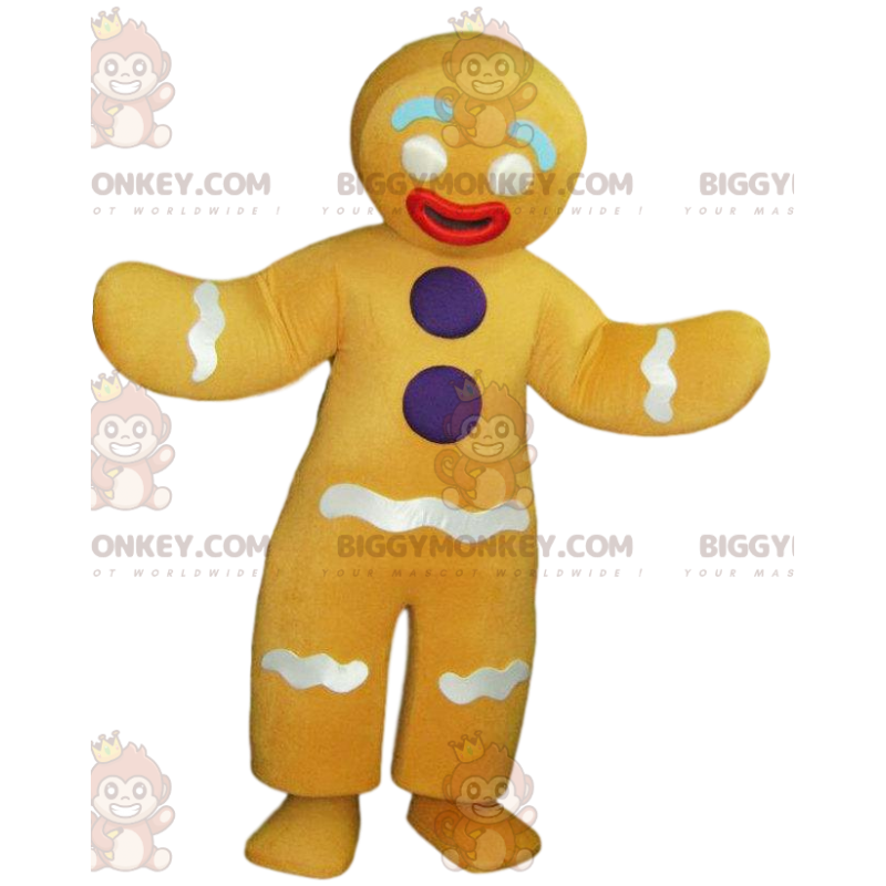 Costume de mascotte BIGGYMONKEY™ de bonhomme de pain d'épice