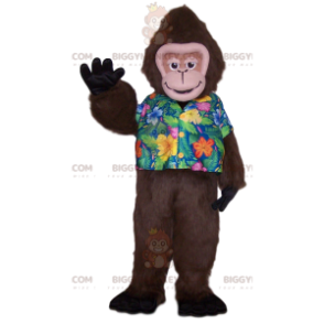 Kostým maskota Monkey BIGGYMONKEY™ s tropickou košilí. kostým