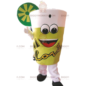 Fantasia de mascote BIGGYMONKEY™ de copo de limonada super