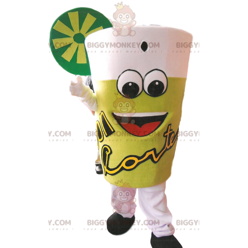 Super Smiling Lemonade Glass BIGGYMONKEY™ Mascot Costume -