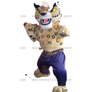 Disfraz de mascota BIGGYMONKEY™ de lince beige con pantalones