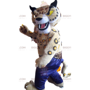 Costume de mascotte BIGGYMONKEY™ de lynx beige avec un pantalon