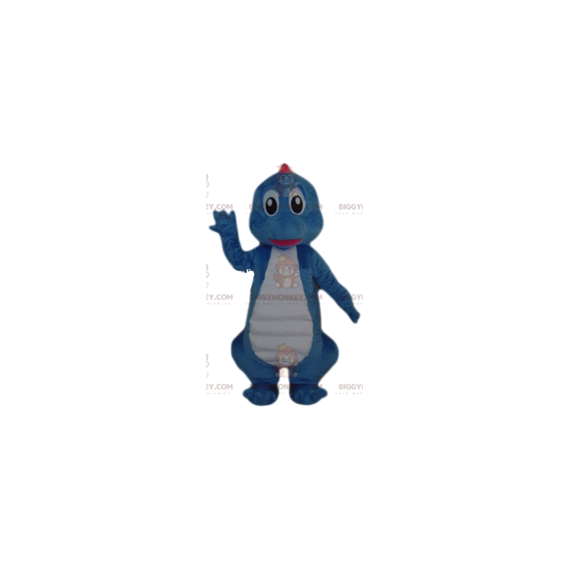 Blauw dinosaurus BIGGYMONKEY™ mascottekostuum. Blauw