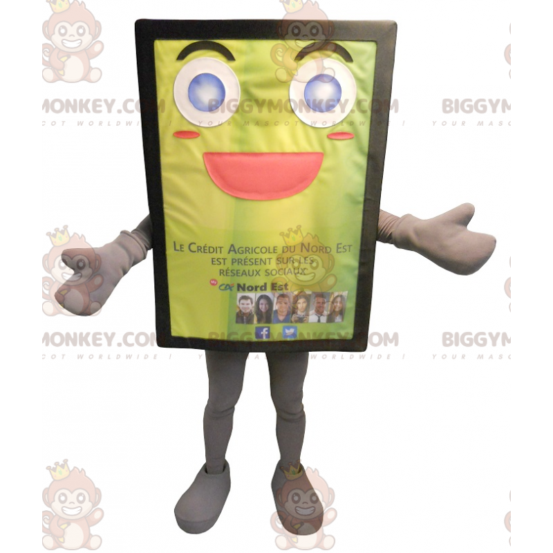 Traje de mascote amarelo alegre para outdoor BIGGYMONKEY™ –