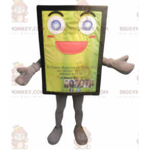 Disfraz de mascota de Billboard amarillo alegre BIGGYMONKEY™ -