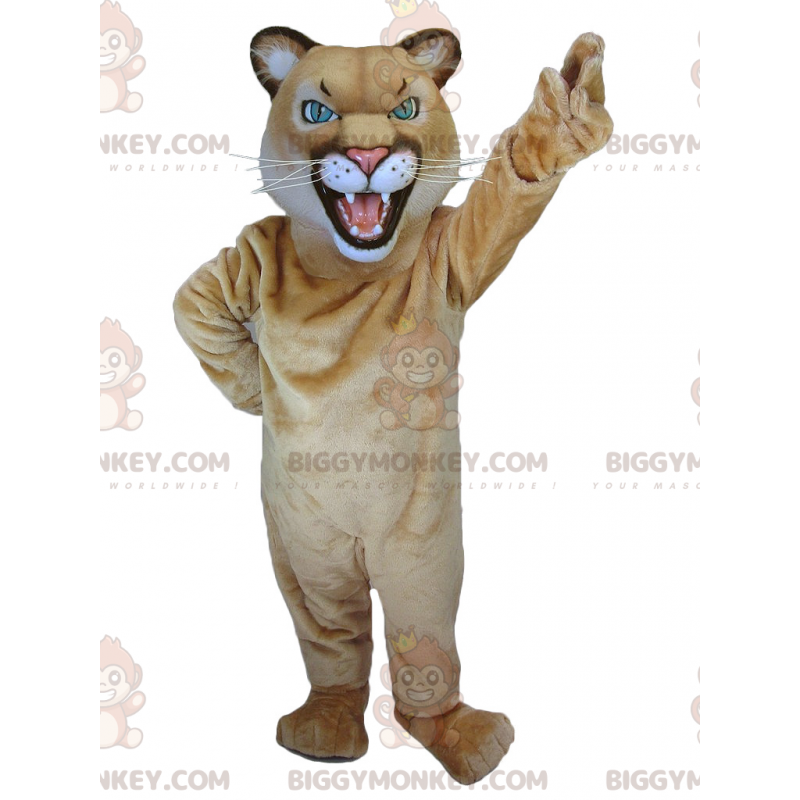 Costume de mascotte BIGGYMONKEY™ de tigre marron de tigresse de