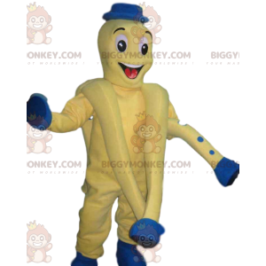 Costume da mascotte BIGGYMONKEY™ Octopus a pois blu. costume da