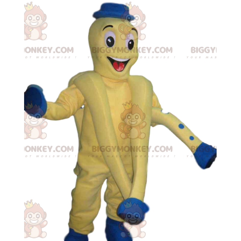 Traje de mascote de polvo de bolinhas azuis BIGGYMONKEY™.