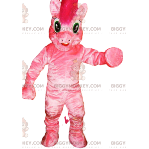 BIGGYMONKEY™ maskottiasu vaaleanpunaisesta ponista hullulla
