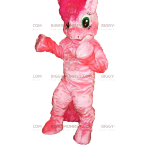 Costume de mascotte BIGGYMONKEY™ de poney rose avec sa crinière