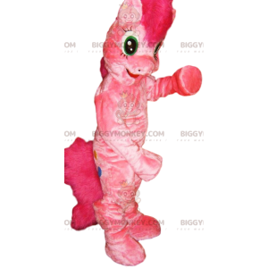 Traje de mascote BIGGYMONKEY™ de pônei rosa com crina louca –