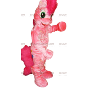 Traje de mascote BIGGYMONKEY™ de pônei rosa com crina louca –