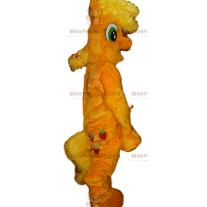BIGGYMONKEY™ mascottekostuum van gele pony met gekke manen -