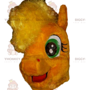 BIGGYMONKEY™ Maskottchenkostüm aus gelbem Pony mit verrückter