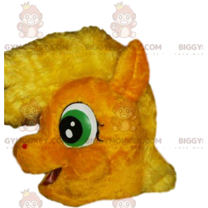 Costume de mascotte BIGGYMONKEY™ de poney jaune avec sa