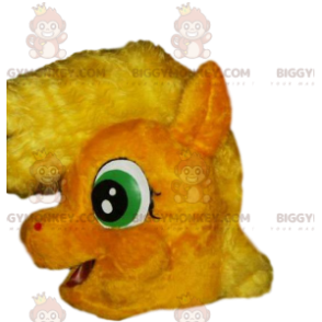 Disfraz de mascota BIGGYMONKEY™ de poni amarillo con melena