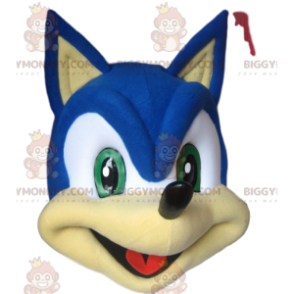 BIGGYMONKEY™ mascot costume of Sonic, Sega's famous blue