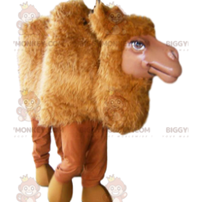 Traje da mascote do camelo vermelho BIGGYMONKEY™. fantasia de
