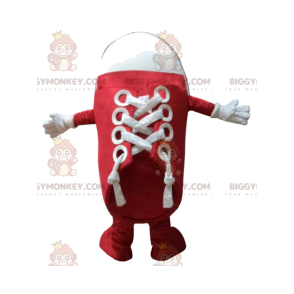 BIGGYMONKEY™ mascot costume of red and white shoes. shoe suit –