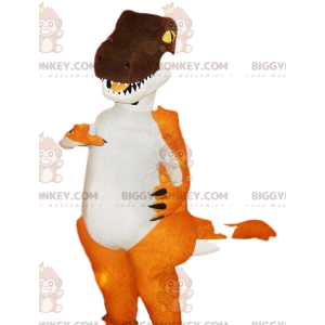 Disfraz de mascota Tyrex BIGGYMONKEY™ naranja y marrón. Disfraz