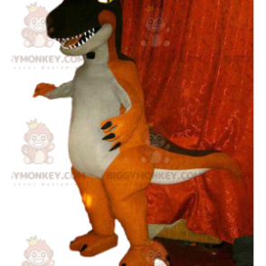 Orange og brun Tyrex BIGGYMONKEY™ maskotkostume. Tyrex kostume