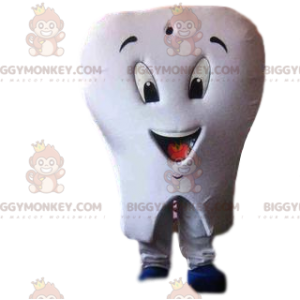 Costume de mascotte BIGGYMONKEY™ de dent blanche avec une