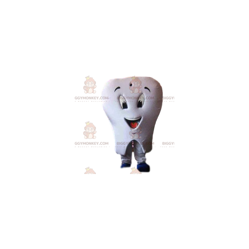 White Tooth BIGGYMONKEY™ Mascot Costume with Toothbrush –