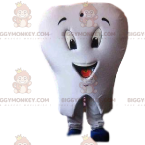 Costume de mascotte BIGGYMONKEY™ de dent blanche avec une