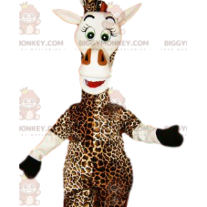 Mycket söt giraff BIGGYMONKEY™ maskotdräkt. Giraffdräkt -
