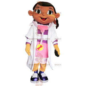 Costume de mascotte BIGGYMONKEY™ de petite fille en tenue