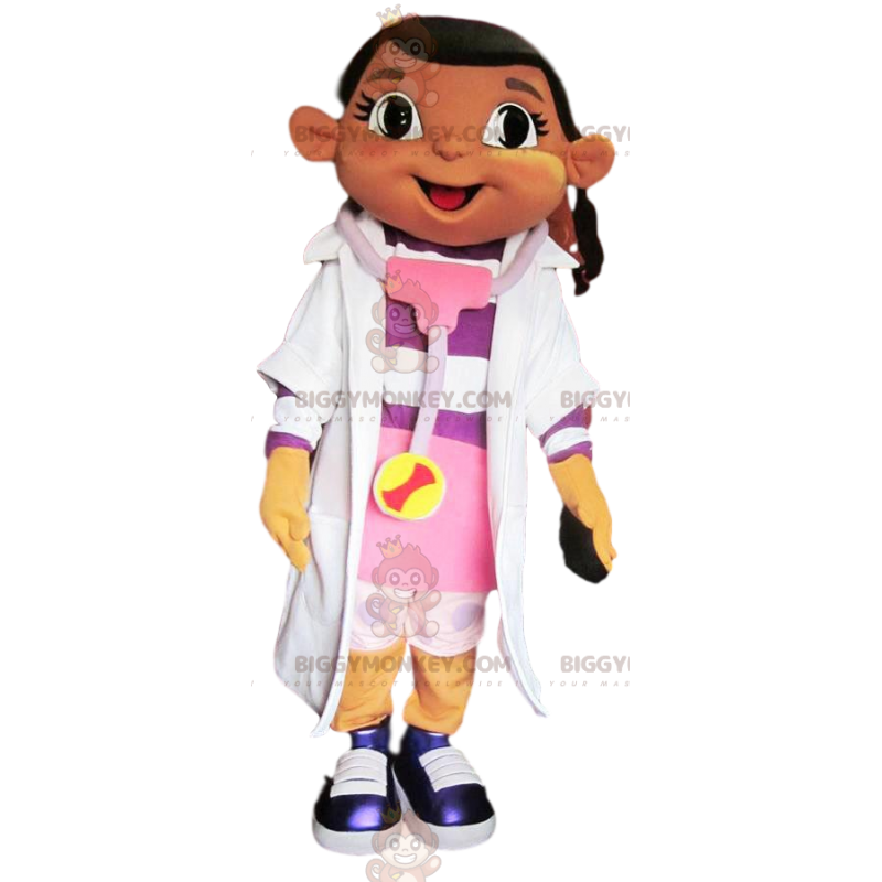 Costume de mascotte BIGGYMONKEY™ de petite fille en tenue