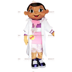 Costume de mascotte BIGGYMONKEY™ de petite fille en tenue