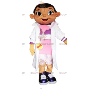 BIGGYMONKEY™ maskotkostume til lille pige sygeplejerske -