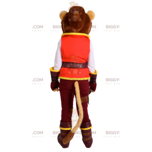 Costume de mascotte BIGGYMONKEY™ de féline en tenue de