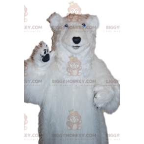 BIGGYMONKEY™ majestätisk isbjörnmaskotdräkt. Vitbjörnsdräkt -