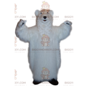 BIGGYMONKEY™ Majestueus ijsbeer-mascottekostuum. Witte beer