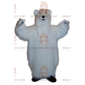 Στολή μασκότ BIGGYMONKEY™ Majestic Polar Bear. Στολή λευκής