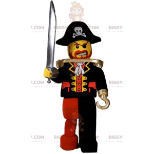 BIGGYMONKEY™ costume mascotte da pirata playmobil con un bel