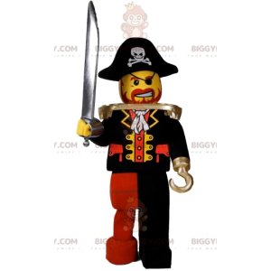 Disfraz de mascota BIGGYMONKEY™ de pirata de playmobil con un