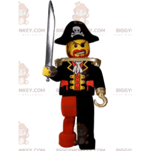 BIGGYMONKEY™ costume mascotte da pirata playmobil con un bel