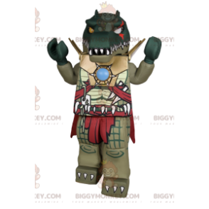 Traje de mascote BIGGYMONKEY™ de dinossauro super feroz.