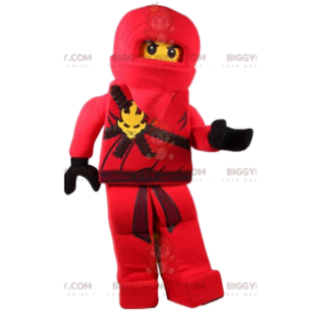 Japansk fighter playmobil BIGGYMONKEY™ maskotdräkt i röd outfit