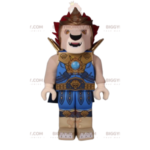 BIGGYMONKEY™ costume da mascotte playmobil di leone in abito