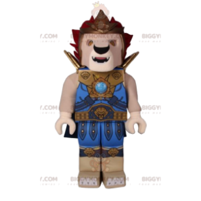 BIGGYMONKEY™ disfraz de mascota de playmobil de león con traje